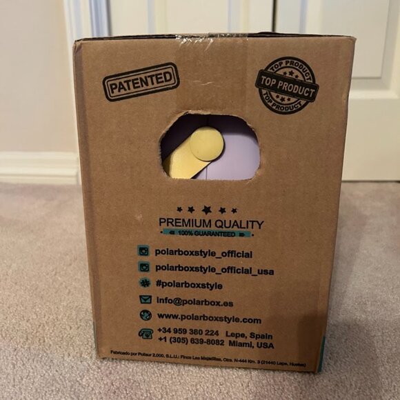 NEW Polarbox 6L Retro Cooler Bag - Mallow Purple & Yellow - NIB - Picture 5 of 5